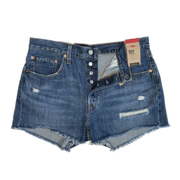 Levi's Pants - Levi's 501 Shorts 100% Cotton High Rise Fitted Through Hip